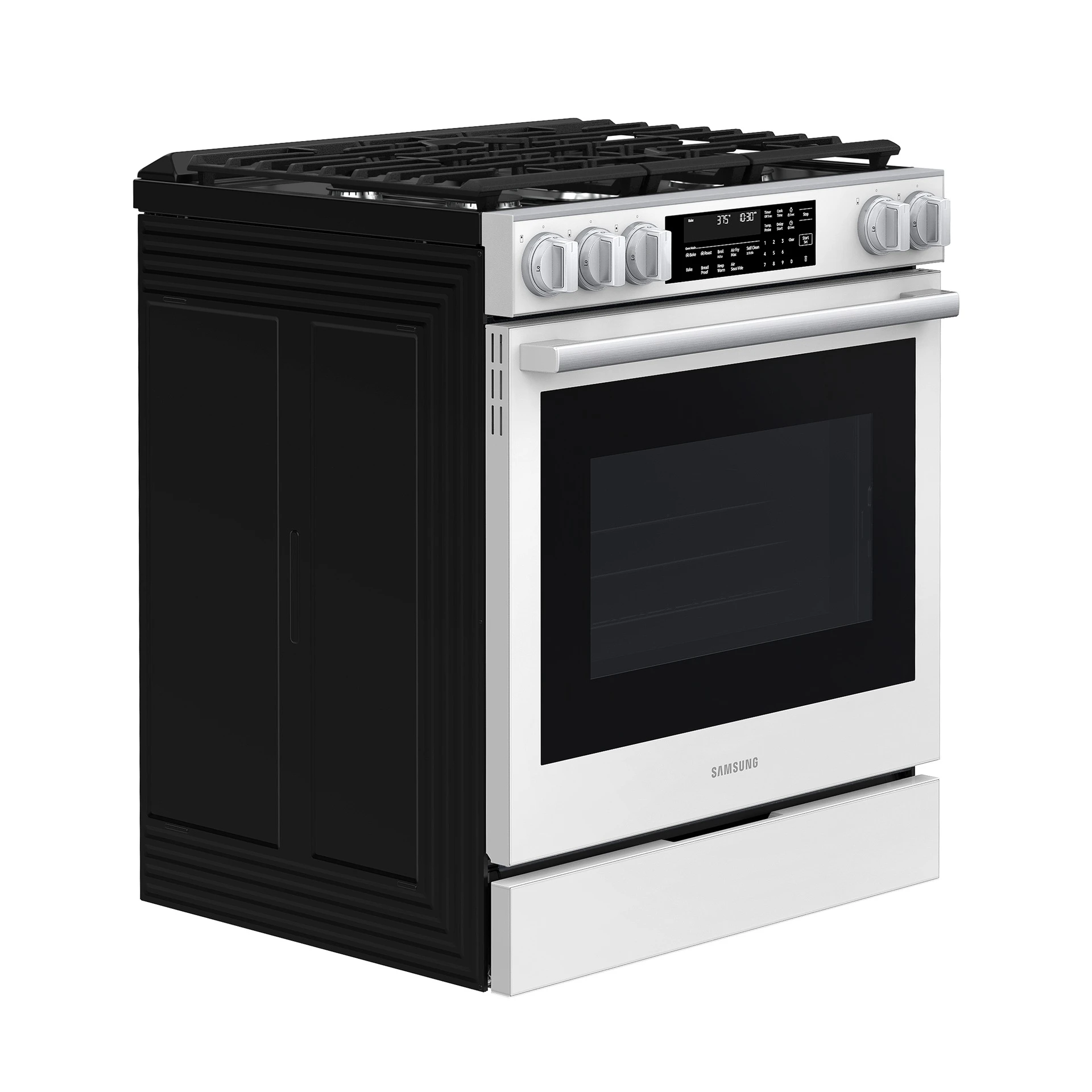 Bespoke Smart Slide-in Gas Range Pro Style Elite Design | Illuminated Knobs | Air Fry Max NSG90H60SWAA
