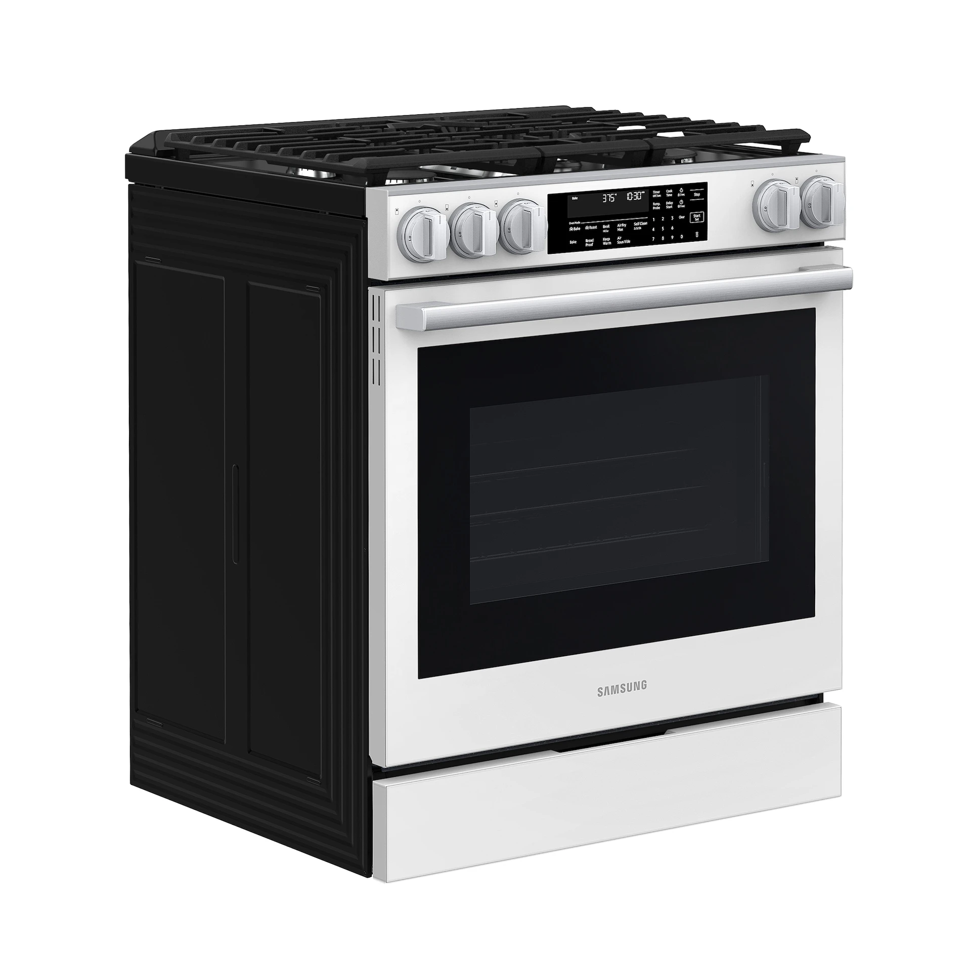 Bespoke Smart Slide-in Gas Range Pro Style Elite Design | Illuminated Knobs | Air Fry Max NSG90H60SWAA