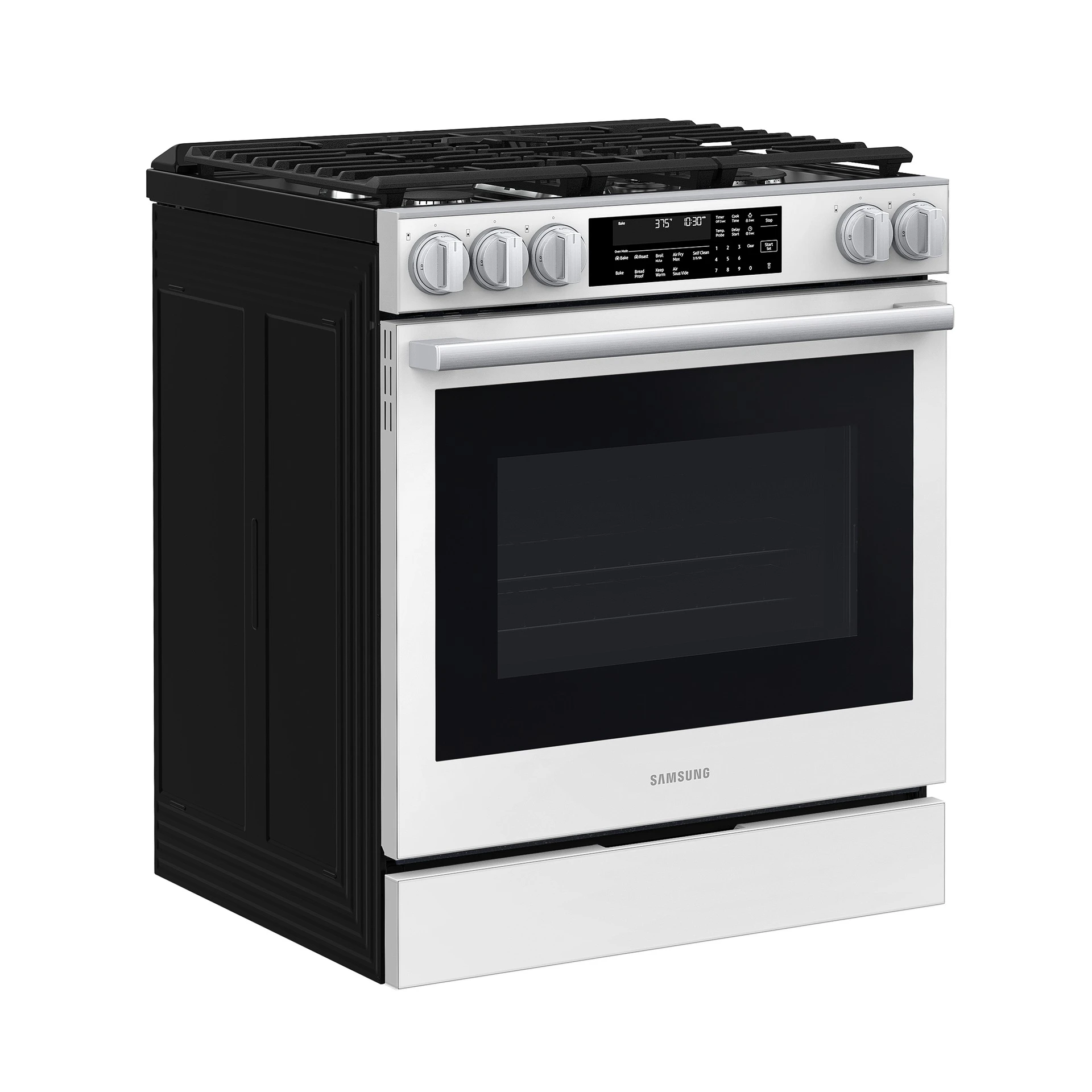 Bespoke Smart Slide-in Gas Range Pro Style Elite Design | Illuminated Knobs | Air Fry Max NSG90H60SWAA