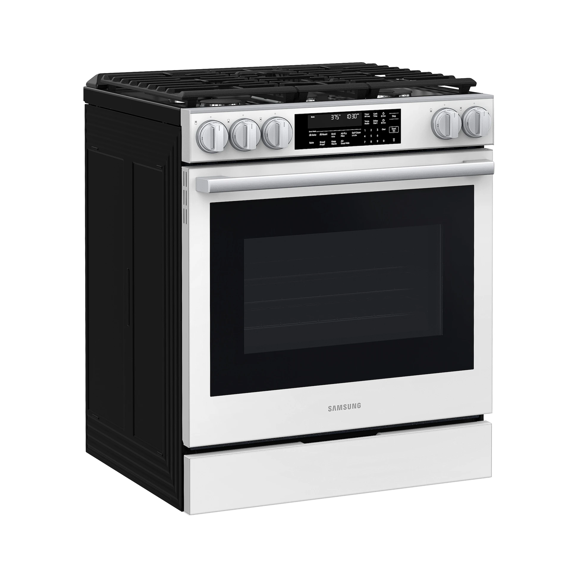 Bespoke Smart Slide-in Gas Range Pro Style Elite Design | Illuminated Knobs | Air Fry Max NSG90H60SWAA