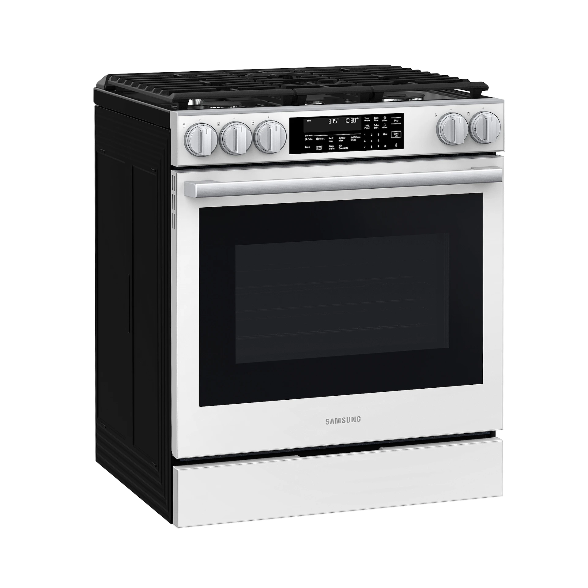 Bespoke Smart Slide-in Gas Range Pro Style Elite Design | Illuminated Knobs | Air Fry Max NSG90H60SWAA