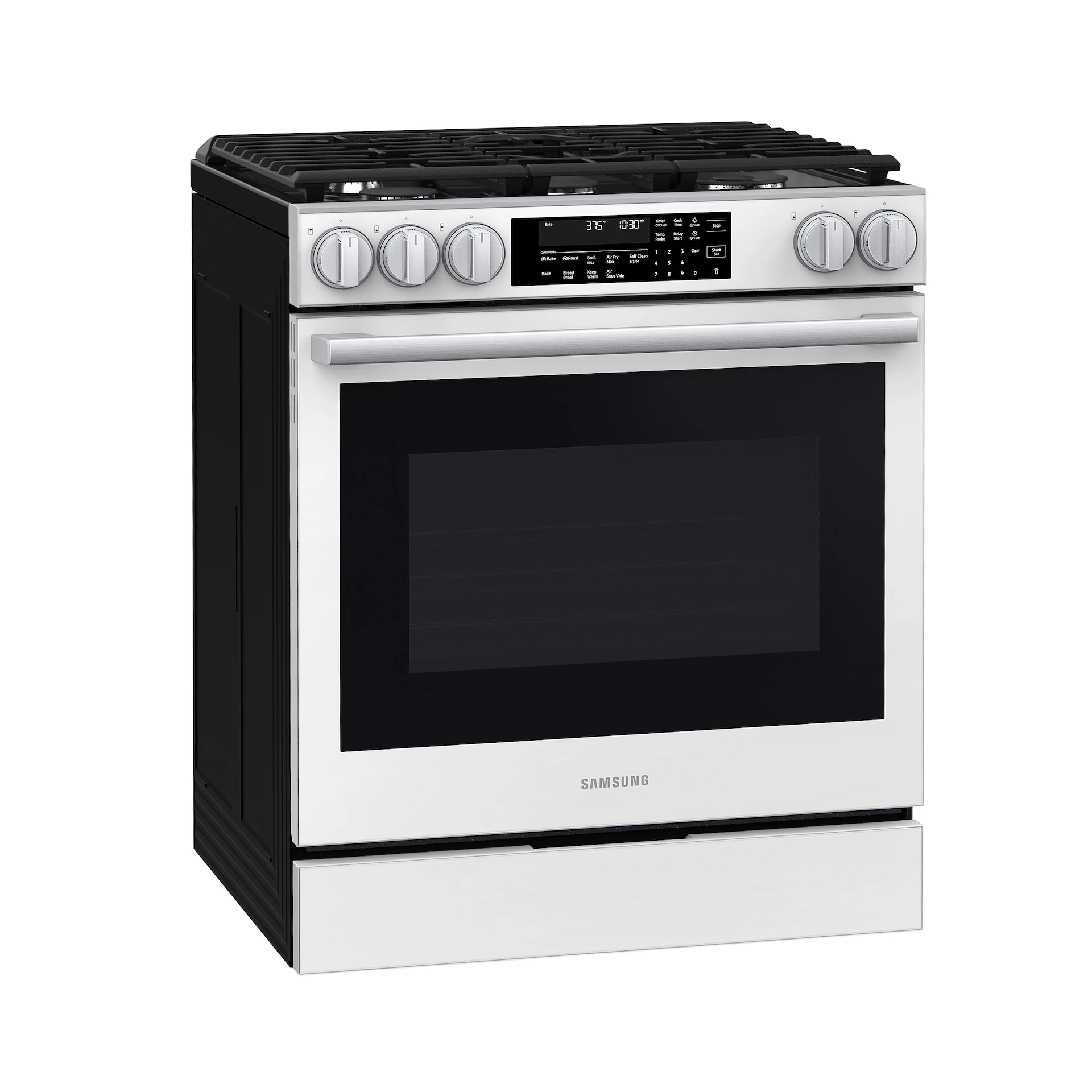 Bespoke Smart Slide-in Gas Range Pro Style Elite Design | Illuminated Knobs | Air Fry Max NSG90H60SWAA