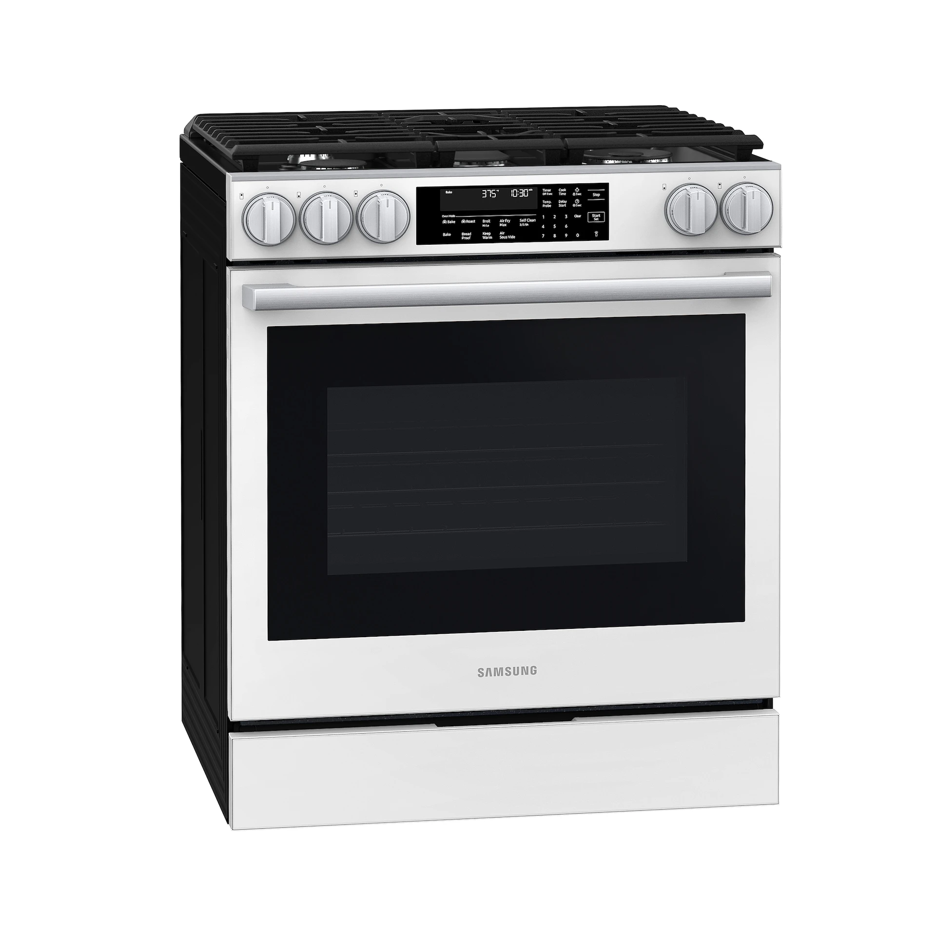 Bespoke Smart Slide-in Gas Range Pro Style Elite Design | Illuminated Knobs | Air Fry Max NSG90H60SWAA