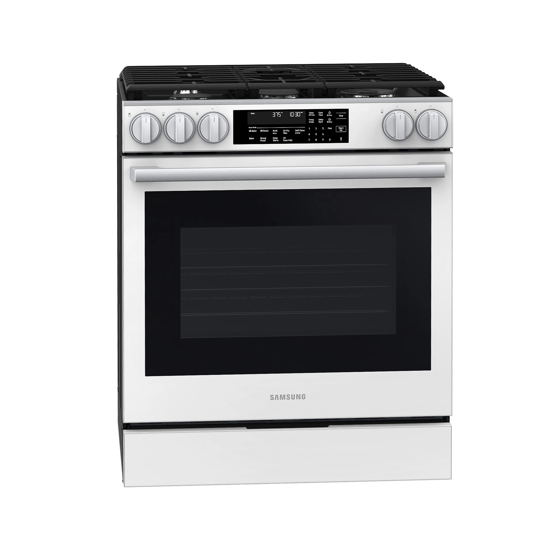 Bespoke Smart Slide-in Gas Range Pro Style Elite Design | Illuminated Knobs | Air Fry Max NSG90H60SWAA