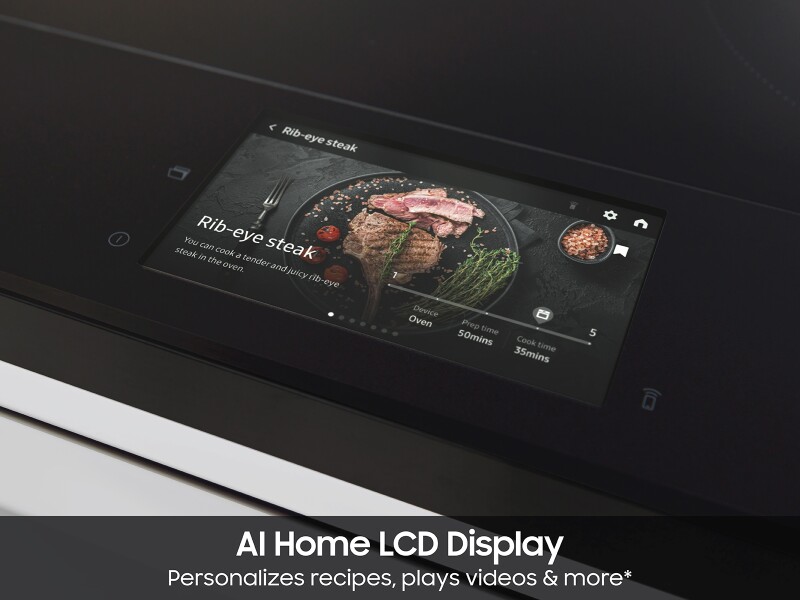 Bespoke 6.3 cu. ft. Smart Slide-In Induction Range with AI Home & Smart Oven Camera in White Glass NSI6DB990012AA