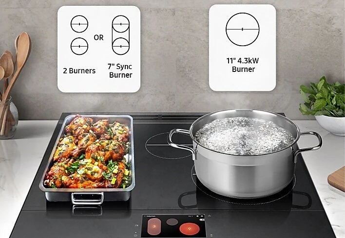Powerful heat, flexible cooktop