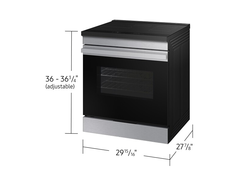 Bespoke Slide-in Induction Range Anti-Scratch Glass Cooktop | Wi-Fi | 6.3 cu.ft. NSI6DG9300SRAA