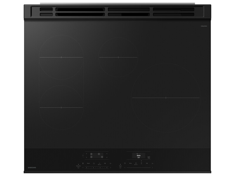 Bespoke Slide-in Induction Range Anti-Scratch Glass Cooktop | Wi-Fi | 6.3 cu.ft. NSI6DG9300SRAA
