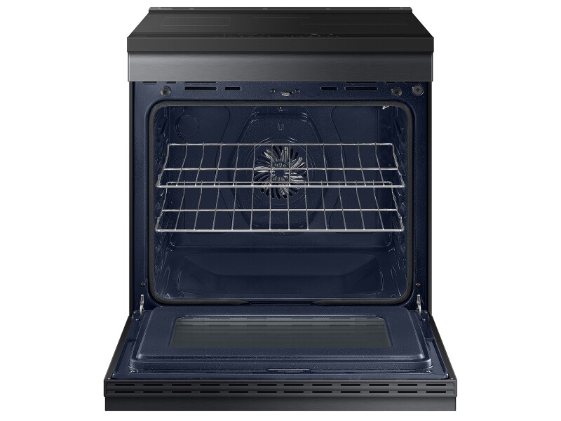 Bespoke 6.3 cu. ft. Smart Slide-In Induction Range with Ambient Edge Lighting™ & Air Sous Vide in Matte Black Steel NSI6DG9500MTAA