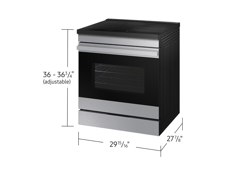 Bespoke 6.3 cu. ft. Smart Slide-In Induction Range with Ambient Edge Lighting™ & Air Sous Vide in Stainless Steel NSI6DG9500SRAA