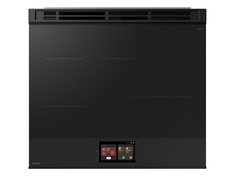 Bespoke 6.3 cu. ft. Smart Slide-In Induction Range with AI Home & Smart Oven Camera in Stainless Steel NSI6DG9900SRAA