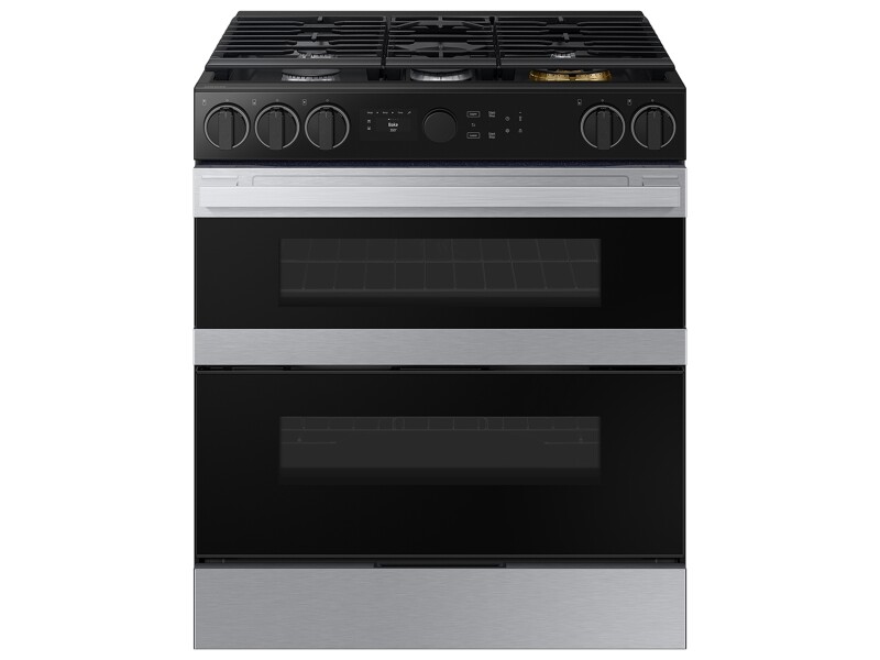 Bespoke Slide-in Electric Range Flex Duo™ | Illuminated Precision Knobs 6.3 cu.ft. NSE6DG8550SRAA