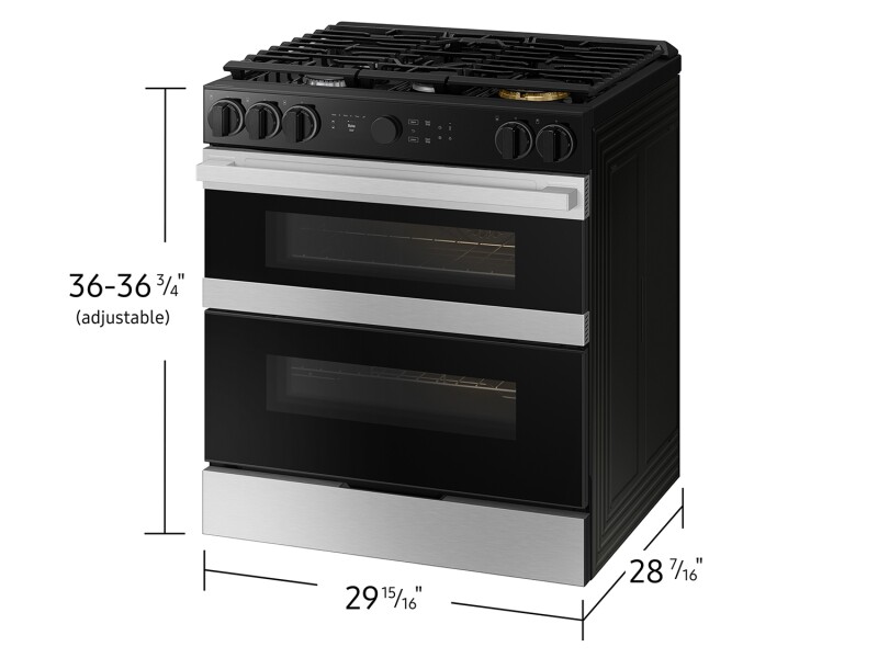 Bespoke Slide-in Dual Fuel Range Flex Duo™ | Illuminated Precision Knobs 6.3 cu.ft. NSY6DG8550SRAA