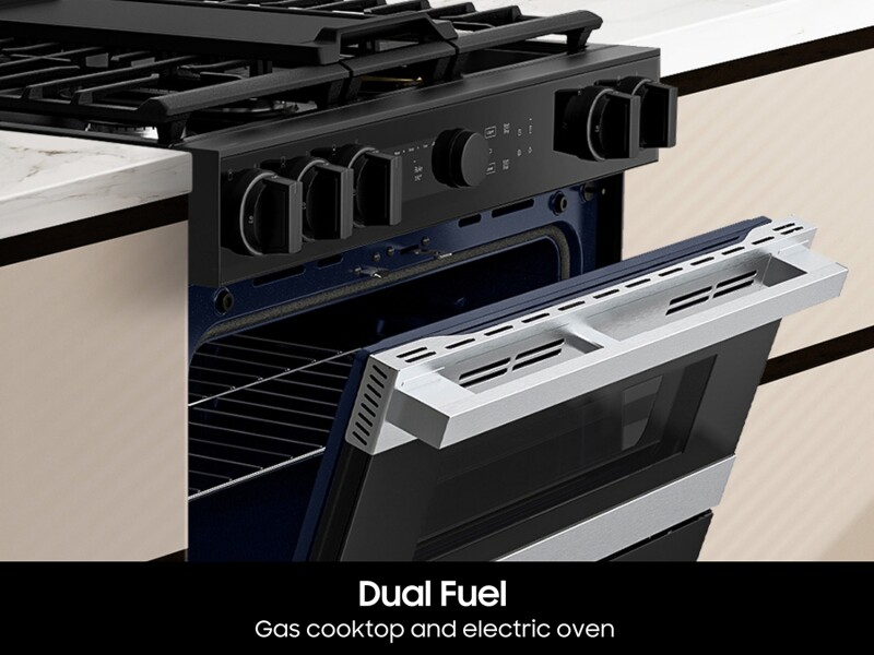 Bespoke Slide-in Dual Fuel Range Flex Duo™ | Illuminated Precision Knobs 6.3 cu.ft. NSY6DG8550SRAA
