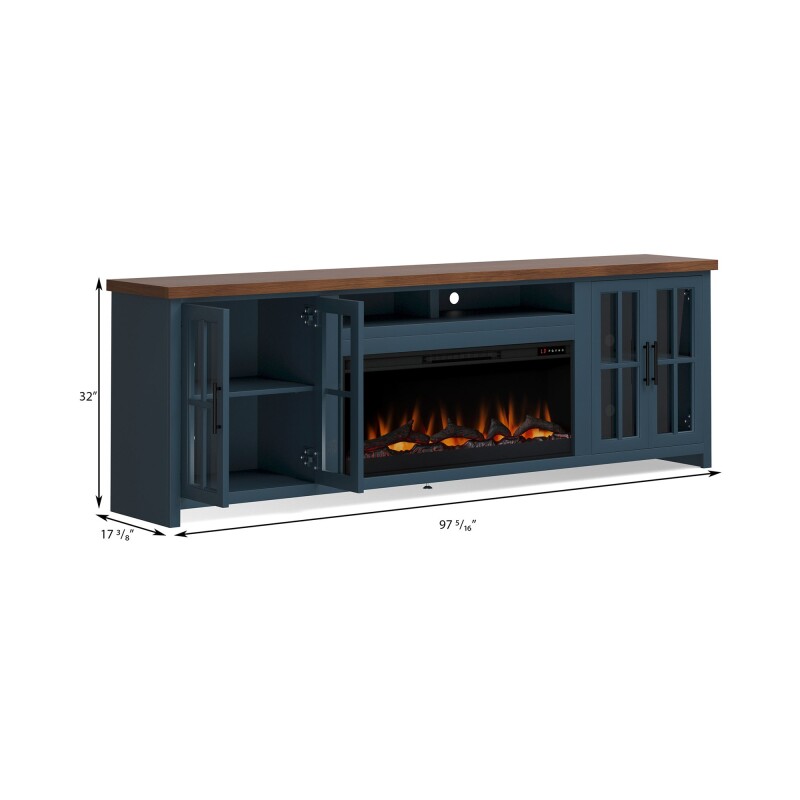 Nantucket 97" Fireplace Console NT5410BWK