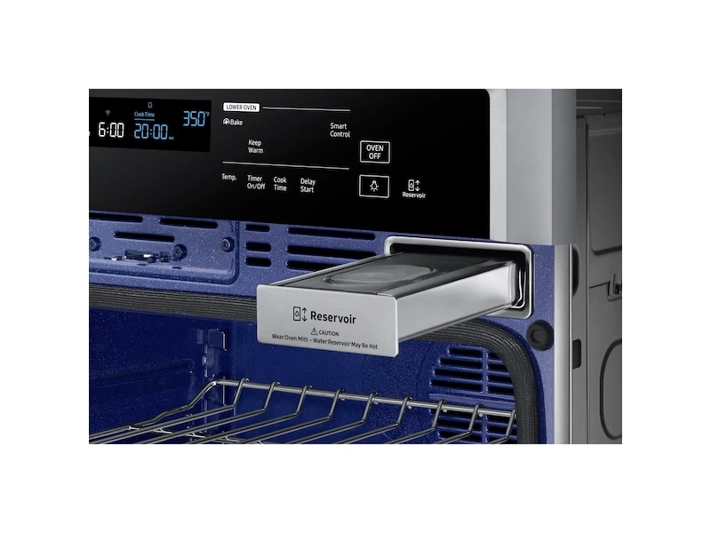 30" Smart Double Electric Wall Oven with Steam Cook in Stainless Steel NV51K6650DSAA