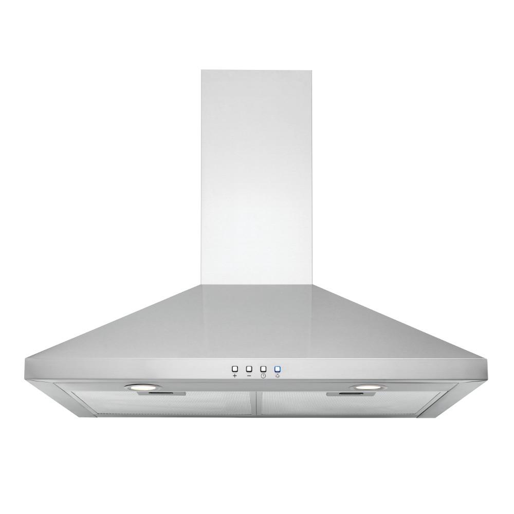 NuTone 30-In. Convertible Wall Mount Pyramid Chimney Range Hood with LED Light in Stainless Steel NW830SS