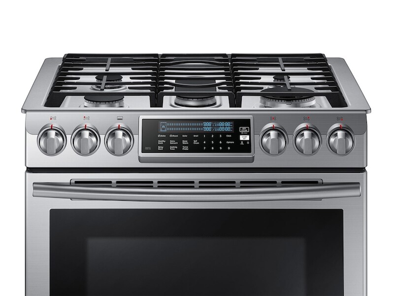 5.8 cu. ft. Slide-In Gas Range with True Convection NX58H9500WSAA