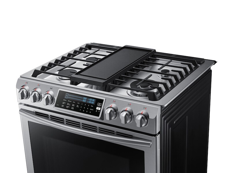 5.8 cu. ft. Slide-In Gas Range with True Convection NX58H9500WSAA