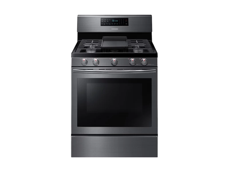 Samsung 5.8 cu. ft. Freestanding Gas Range with Convection Fingerprint Resistant Black Stainless Steel NX58J5600SGAA Picture 1