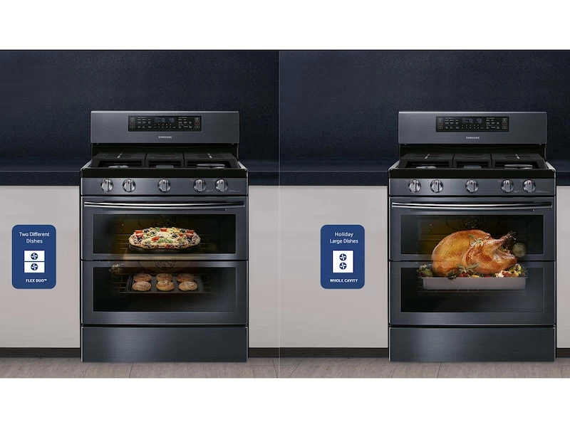 5.8 cu ft. Smart Freestanding Gas Range with Flex Duo & Dual Door NX58K7850SGAA