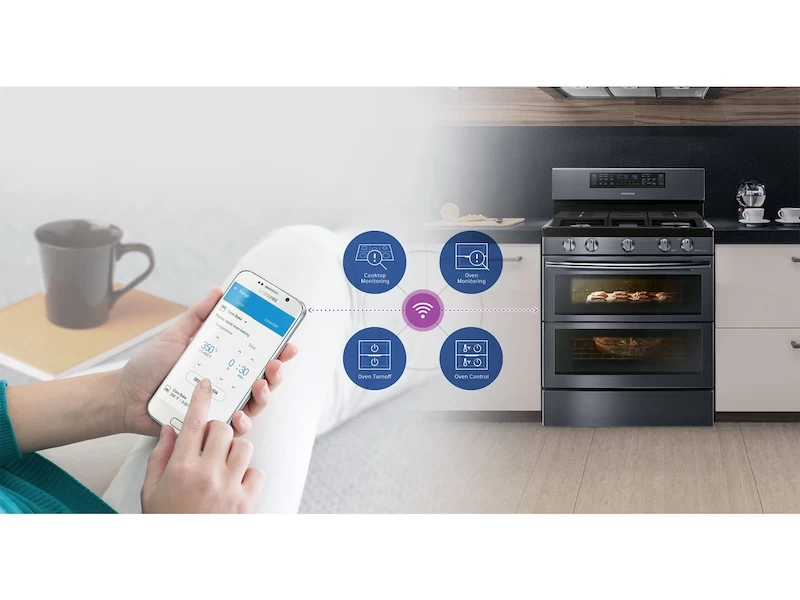 5.8 cu ft. Smart Freestanding Gas Range with Flex Duo & Dual Door NX58K7850SGAA