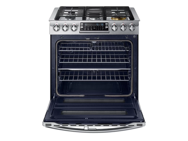 5.8 cu. ft. Slide-In Gas Range with Flex Duo & Dual Door NX58K9850SSAA