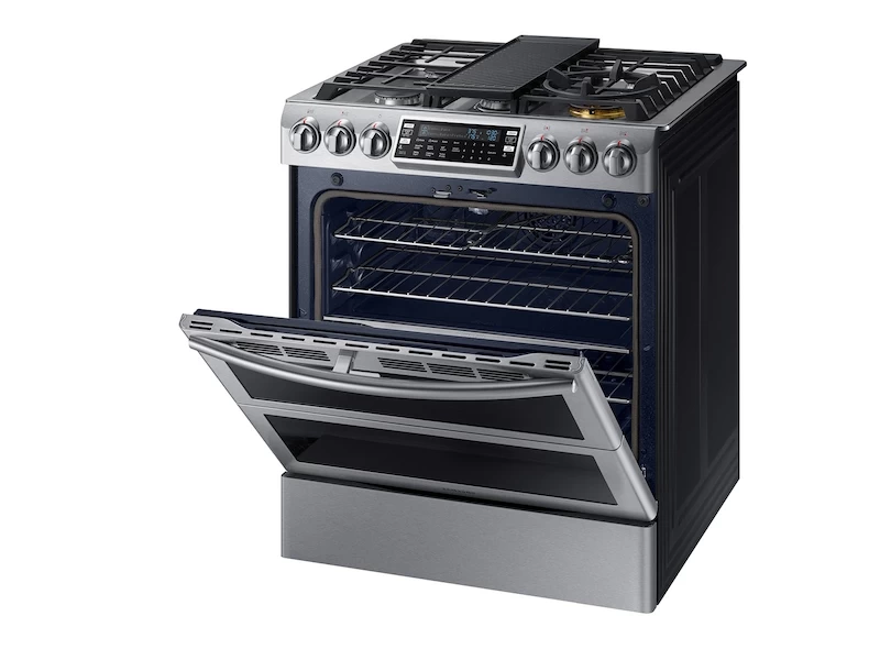 5.8 cu. ft. Slide-In Gas Range with Flex Duo & Dual Door NX58K9850SSAA