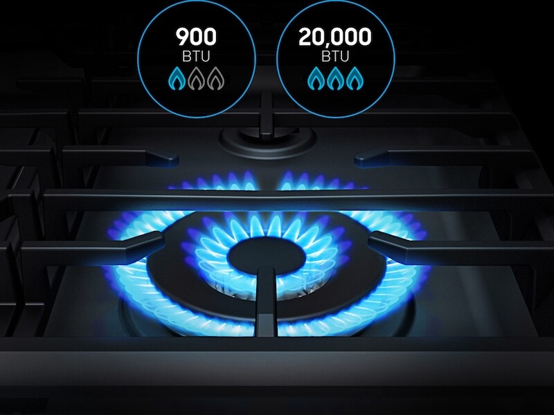 5.8 cu. ft. Freestanding Gas Range with True Convection and Steam Reheat in Stainless Steel NX58M6650WG