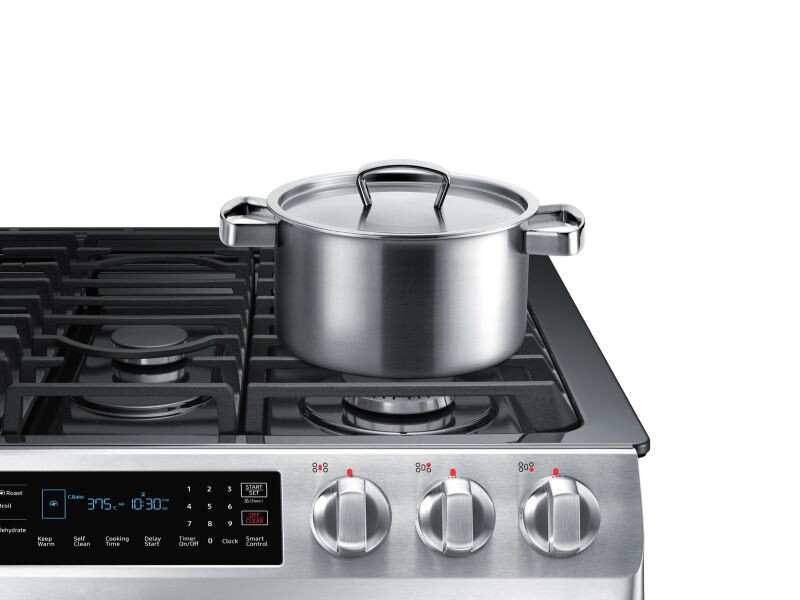 5.8 cu. ft. Slide-in Gas Range with Convection in Stainless Steel NX58R9421SG