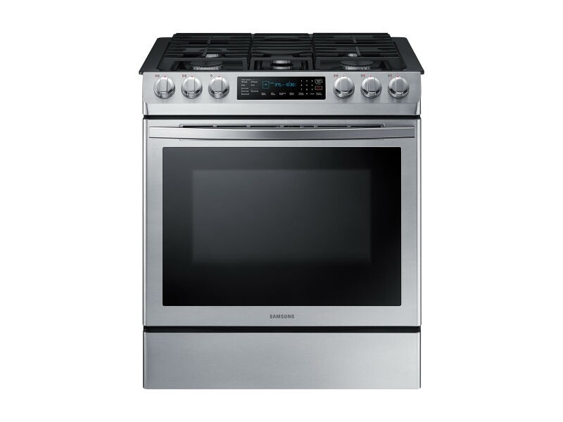 5.8 cu. ft. Slide-in Gas Range with Convection in Stainless Steel view 2