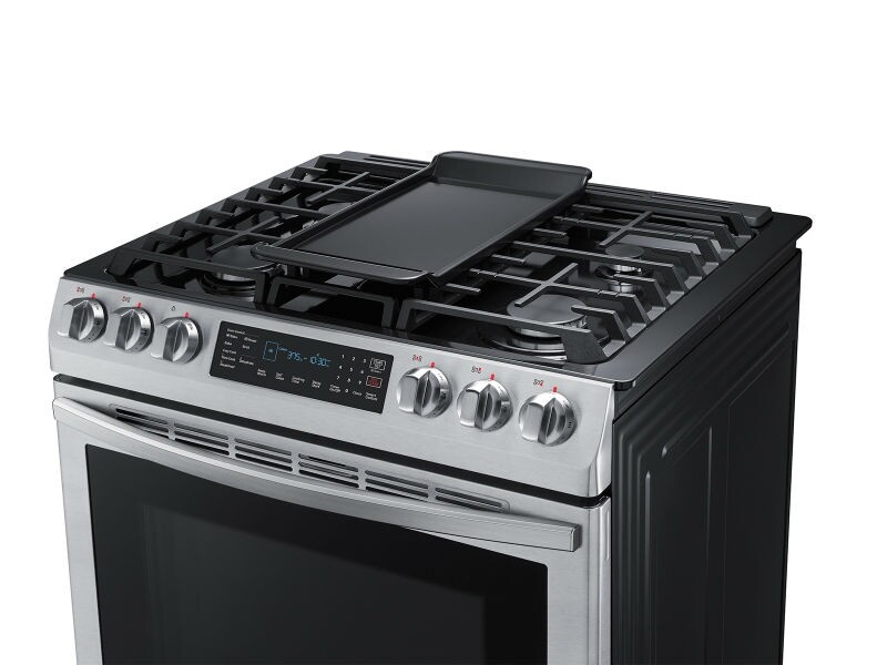 5.8 cu. ft. Slide-in Gas Range with Convection in Stainless Steel view 3