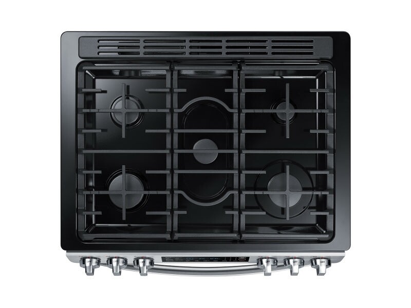 5.8 cu. ft. Slide-in Gas Range with Convection in Stainless Steel view 4