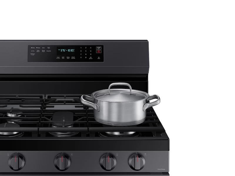 6.0 cu. ft. Smart Freestanding Gas Range with No-Preheat Air Fry and Convection+ in Black Stainless Steel NX60A6711SGAA
