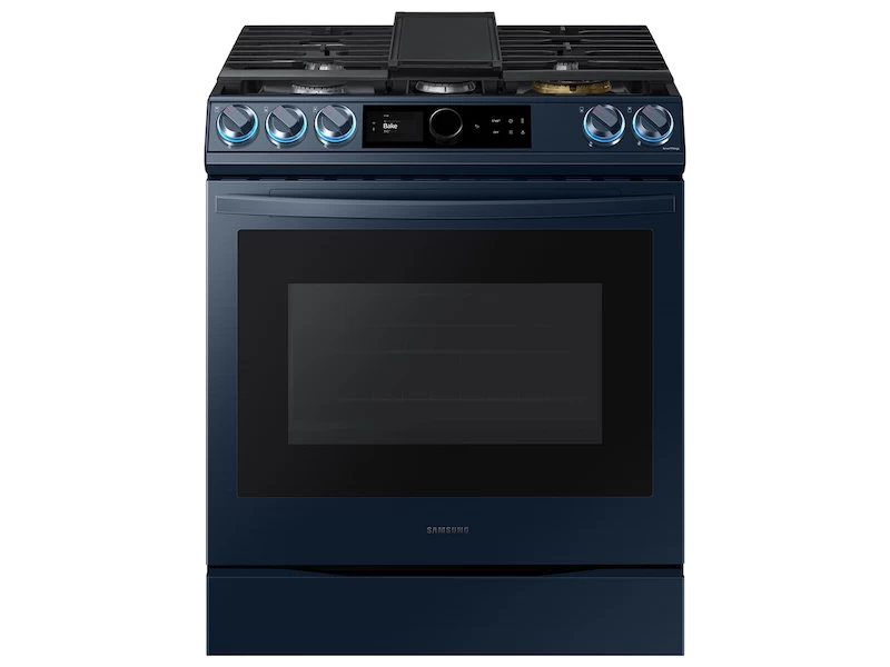 Bespoke Smart Slide-in Gas Range 6.0 cu. ft. with Smart Dial, Air Fry & Wi-Fi NX60A8711QNAA