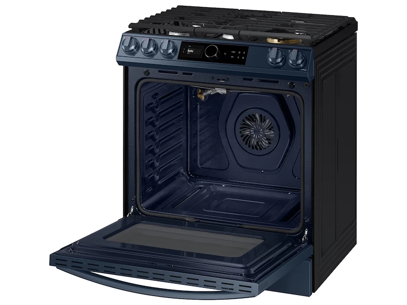 Bespoke Smart Slide-in Gas Range 6.0 cu. ft. with Smart Dial, Air Fry & Wi-Fi NX60A8711QNAA