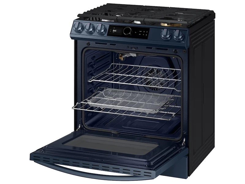 Bespoke Smart Slide-in Gas Range 6.0 cu. ft. with Smart Dial, Air Fry & Wi-Fi NX60A8711QNAA