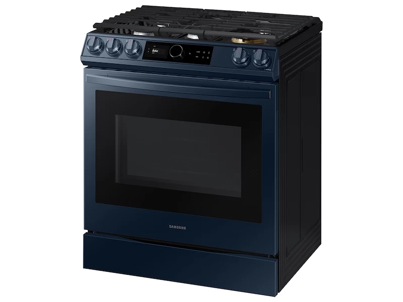 Bespoke Smart Slide-in Gas Range 6.0 cu. ft. with Smart Dial, Air Fry & Wi-Fi NX60A8711QNAA