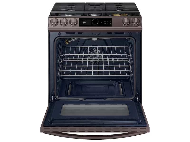 Bespoke Smart Slide-in Gas Range 6.0 cu. ft. with Smart Dial, Air Fry & Wi-Fi NX60T8711STAA