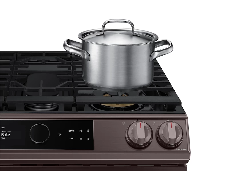 Bespoke Smart Slide-in Gas Range 6.0 cu. ft. with Smart Dial, Air Fry & Wi-Fi NX60T8711STAA