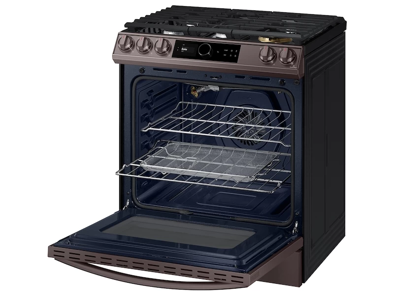 Bespoke Smart Slide-in Gas Range 6.0 cu. ft. with Smart Dial, Air Fry & Wi-Fi NX60T8711STAA