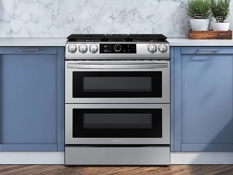 6.3 cu. ft. Flex Duo Front Control Slide-in Dual Fuel Range with Smart Dial, Air Fry, and Wi-Fi NY63T8751SSAA