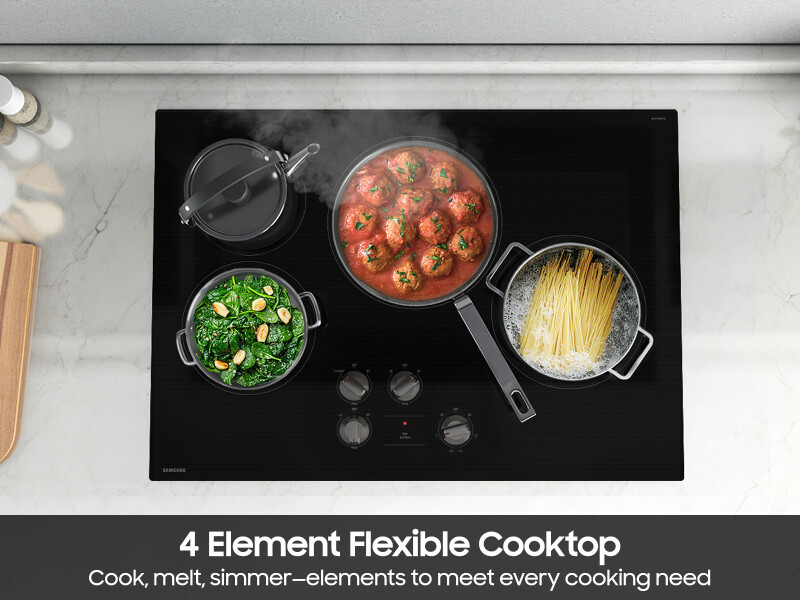 30" Electric ENERGY STARĀ® Certified Cooktop with 4 Elements in Black NZ30FG5332RKAA