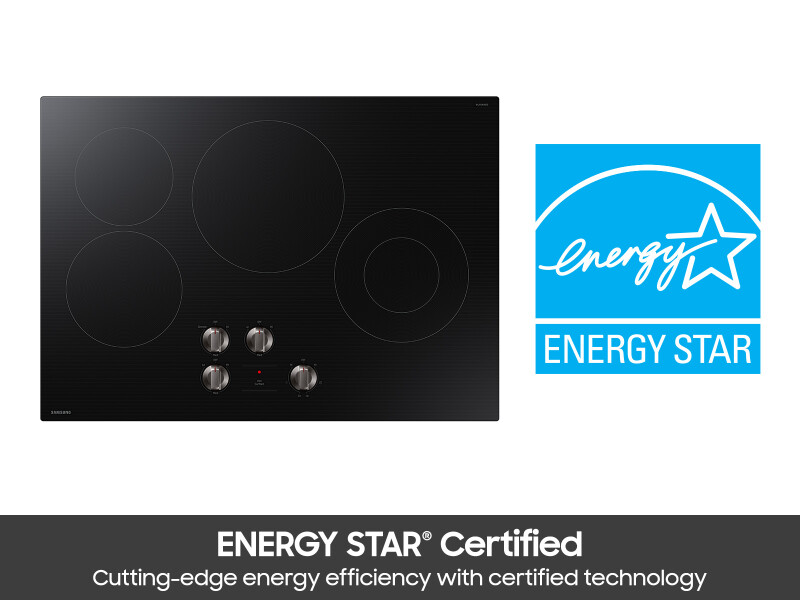30" Electric ENERGY STARĀ® Certified Cooktop with 4 Elements in Black NZ30FG5332RKAA