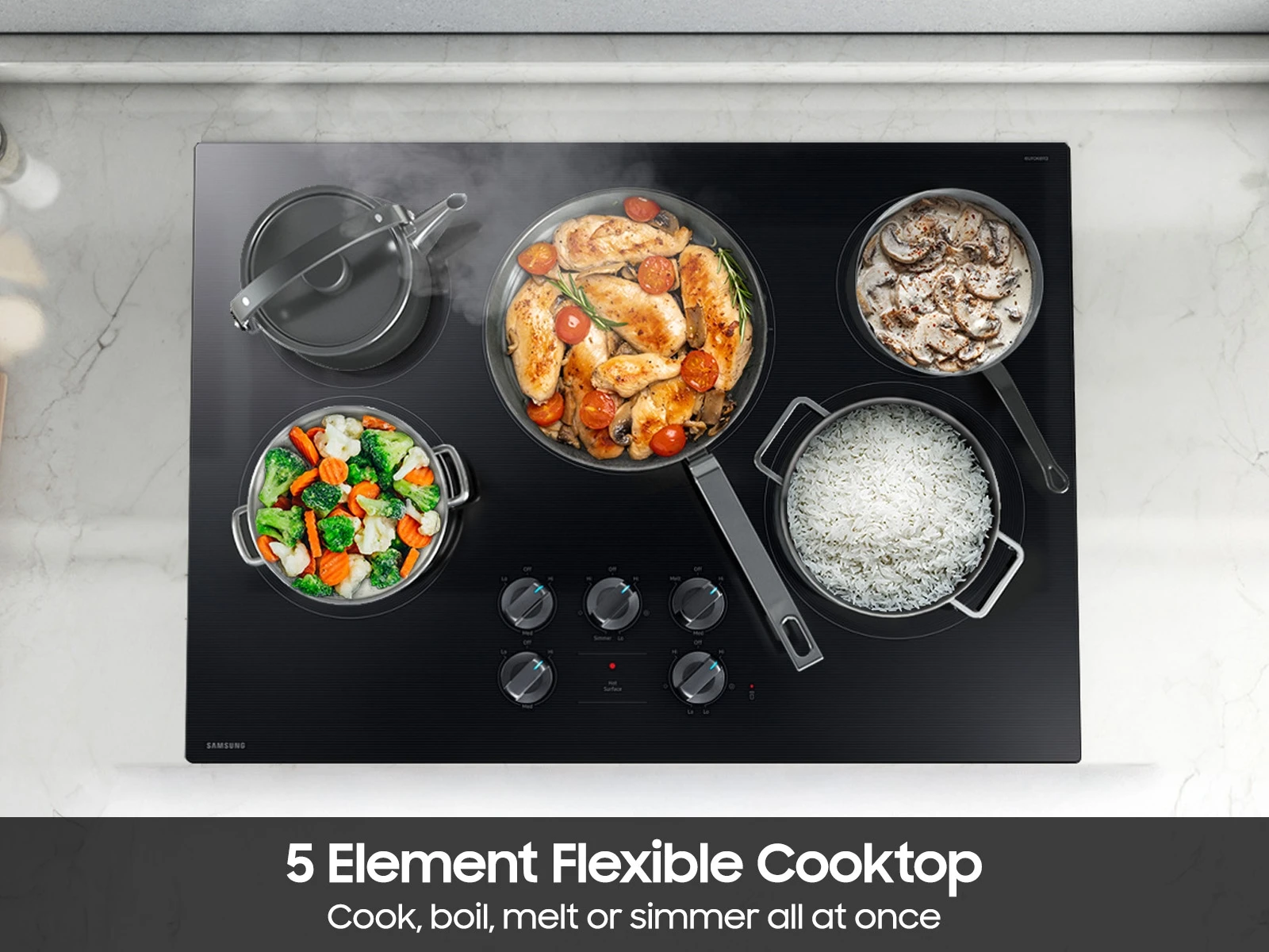 Electric Cooktop Illuminated Knobs | Wi-Fi Rapid Boil NZ30FG6332RKAA