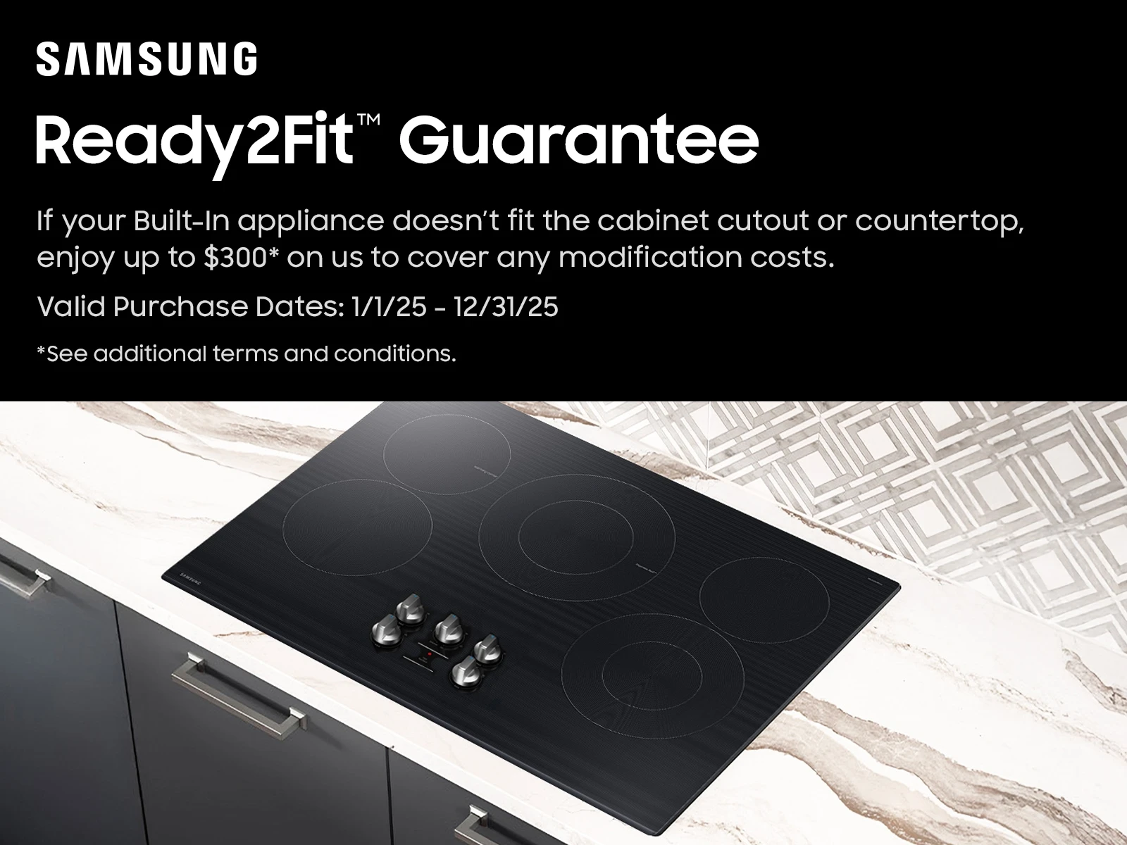 Electric Cooktop Illuminated Knobs | Wi-Fi Rapid Boil NZ30FG6332RKAA