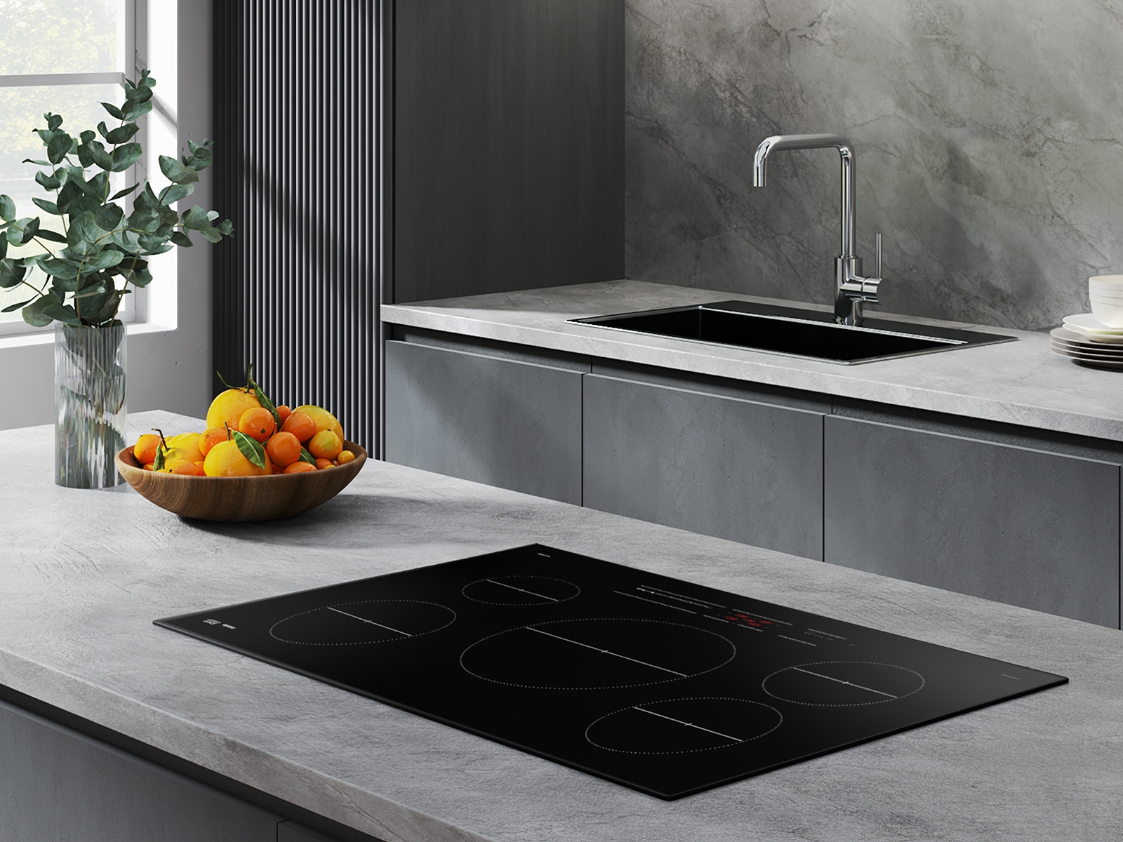 36" Smart Induction Cooktop with Wi-Fi in Black NZ36C3060UKAA