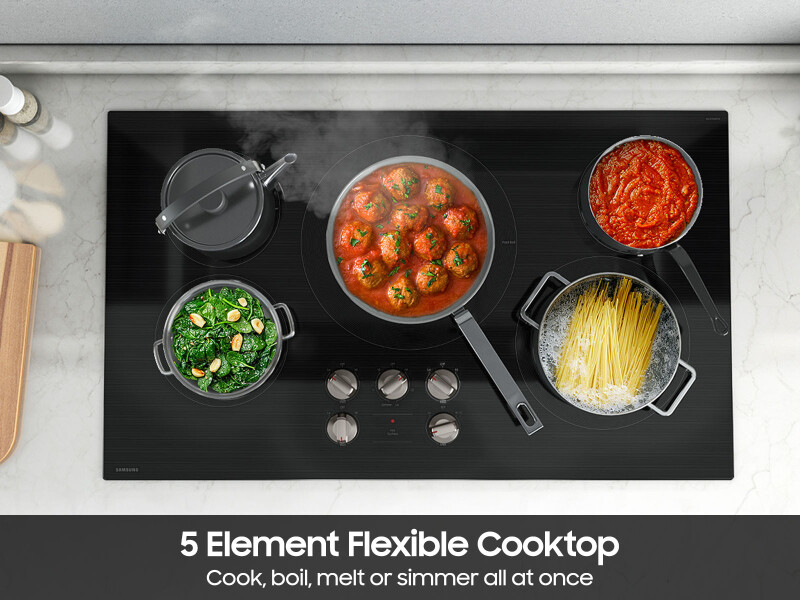 36" Electric ENERGY STARĀ® Certified Cooktop with 5 Elements in Black NZ36FG5332RKAA
