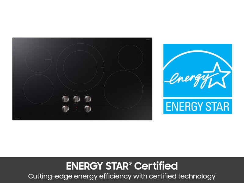 36" Electric ENERGY STARĀ® Certified Cooktop with 5 Elements in Black NZ36FG5332RKAA