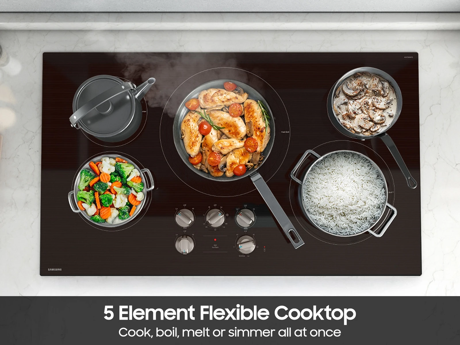 36" Electric ENERGY STAR® Certified Cooktop with Illuminated Knobs NZ36FG6432RKAA